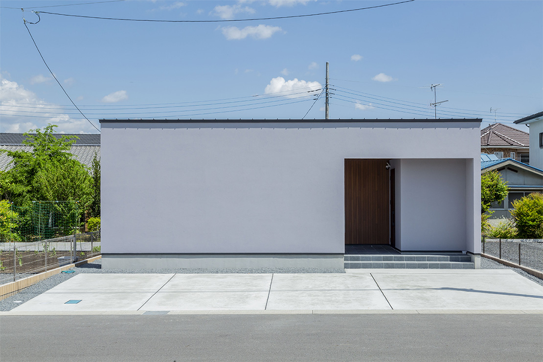 プライベートテラスのある平屋